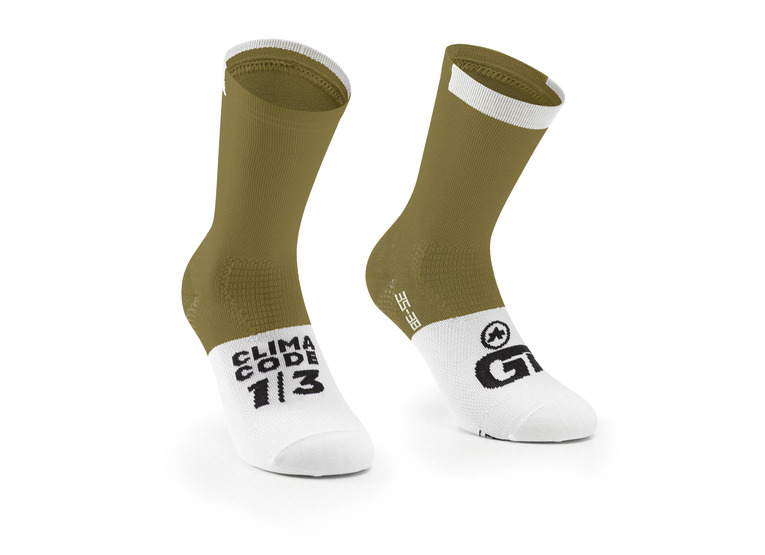 Assos GT zomer fietssokken C2 millennio ocher unisex