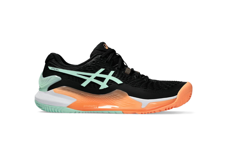 Asics Gel-Resolution 9 padelschoen zwart/mint tint dames
