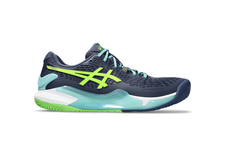 Asics Gel-Resolution 9 padelschoen thunder blue/electric lime heren
