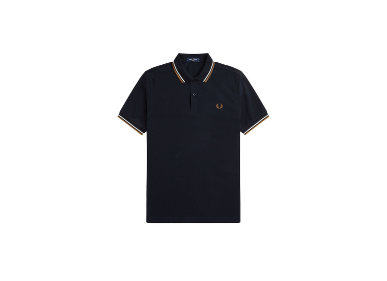 Fred Perry Twin tipped polo navy heren