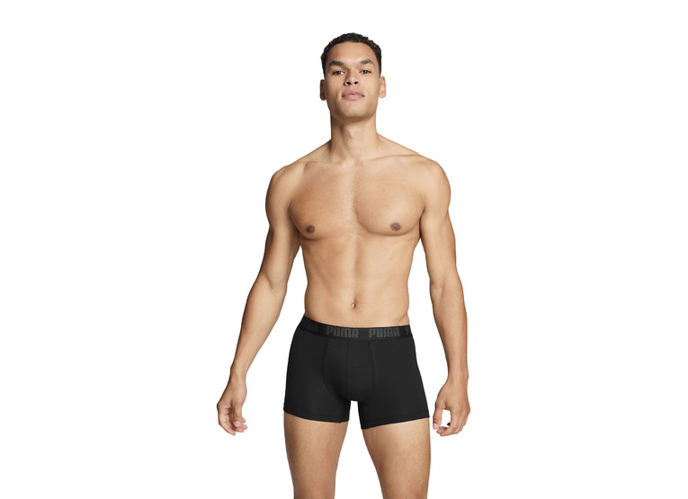Puma men everyday basic boxers zwart/phantom 2-pack heren