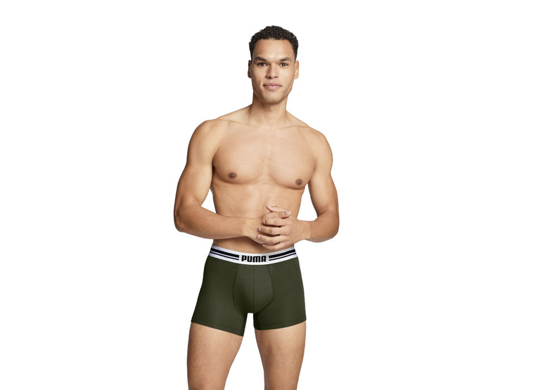Puma everyday placed logo boxers forest night 2-pack heren