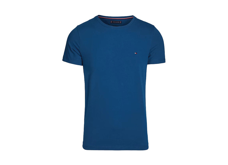 Tommy Hilfiger stretch slim fit T-shirt anchor blue heren