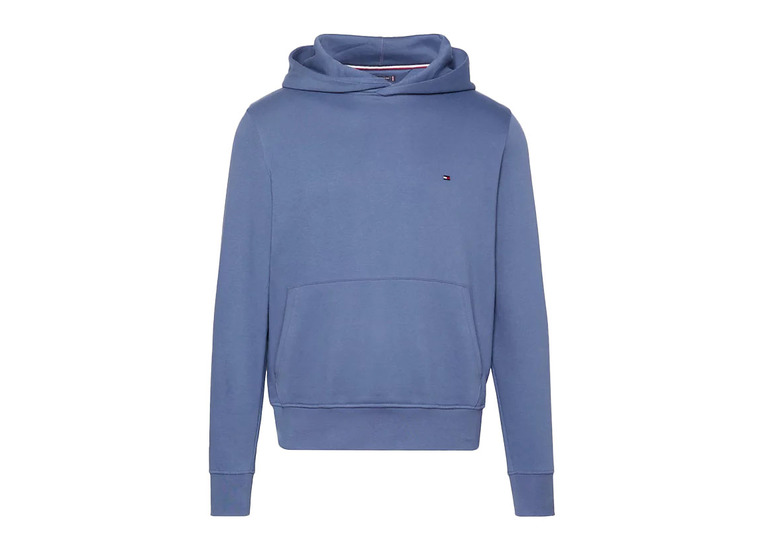 Tommy Hilfiger flag logo hoodie faded indigo heren
