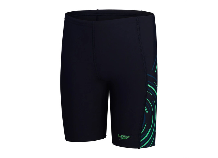 Speedo ECO Plastisol placement jammer navy/groen KIDS