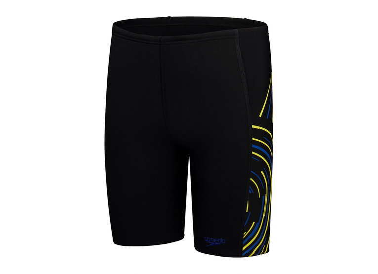 Speedo ECO Plastisol placement jammer zwart/lemon drizzle/cobalt KIDS