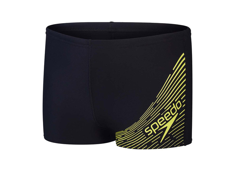 Speedo Eco Medley logo zwembroek zwart/geel KIDS