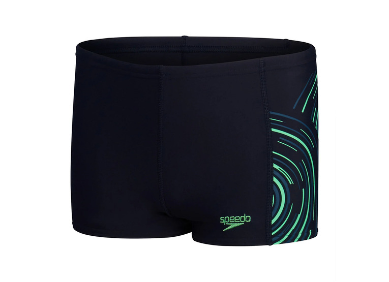 Speedo ECO Plastisol placement zwembroek navy/groen KIDS