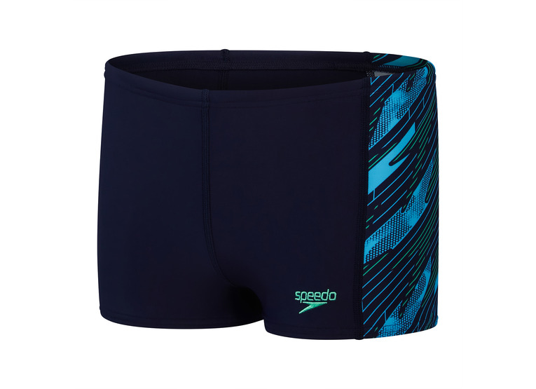 Speedo ECO Hyperboom panel zwebroek navy/groen KIDS