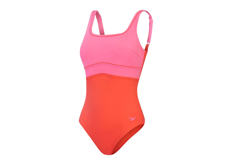 Speedo Eco contour eclipse shaping badpak rood/roze dames