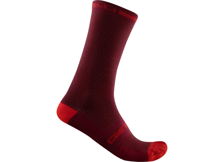 Castelli Superleggera T 18 zomer fietssok bordeaux heren