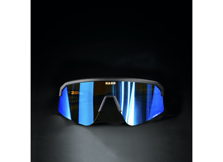 Naos Ziris fietsbri mat zwart/blauw unisex
