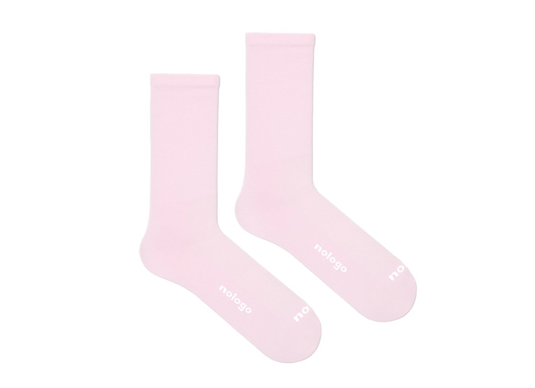 Nologo klassieke poederroze fietssokken unisex