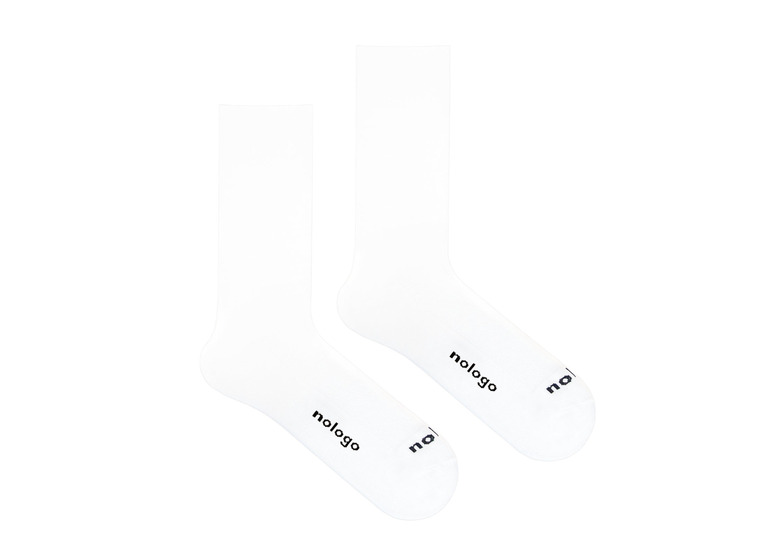 Nologo klassieke witte fietssokken unisex
