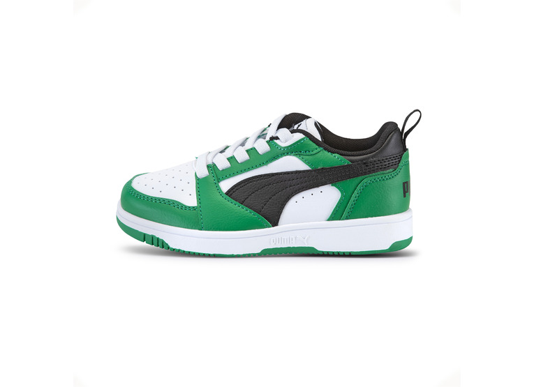 Puma Rebound V6 Lo AC PS sneaker wit/groen/zwart KIDS