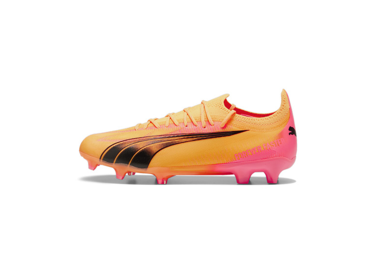 Puma Ultra Ultimate FG/AG voetbalschoen sun stream/zwart/sunset glow
