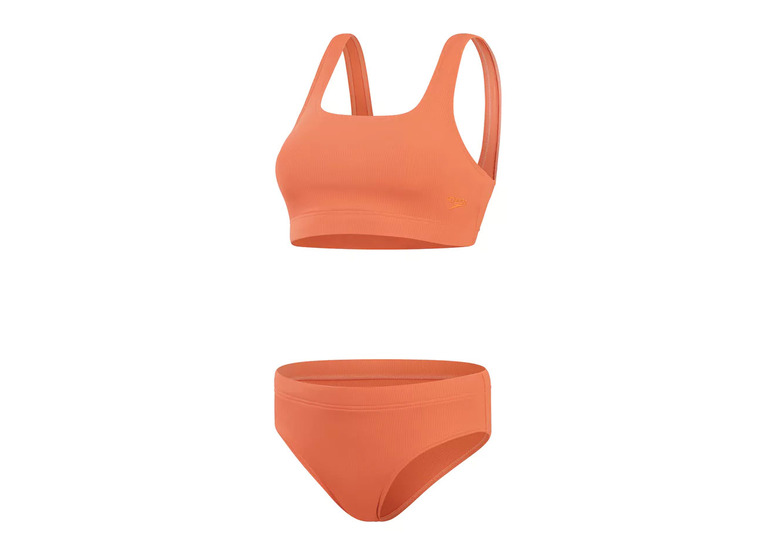 Speedo Eco Textured Deep U-back bikini bruin/oranje dames
