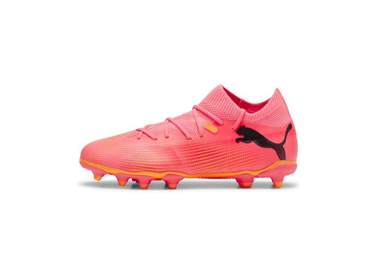 Puma Future 7 Match FG/AG voetbalschoen sunset glow/zwart/sun stream KIDS
