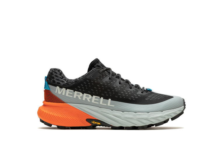 Merrell Agility Peak 5 trail loopschoen zwart/grijs/oranje heren
