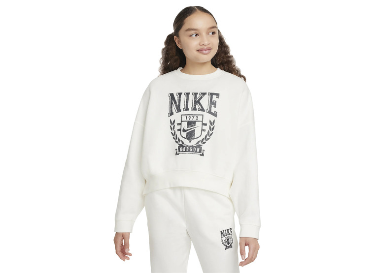 Nike Sportswear oversized sweatshirt sail meisjes