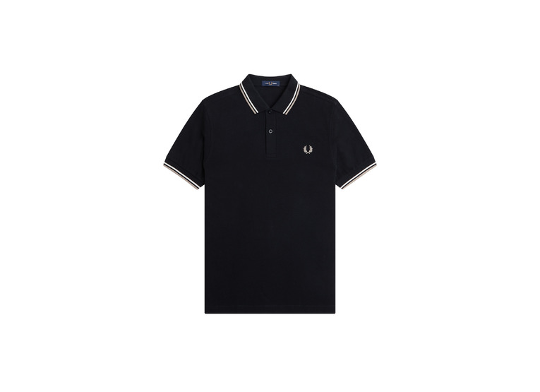 Fred Perry Twin tipped polo zwart/wit/grijs heren