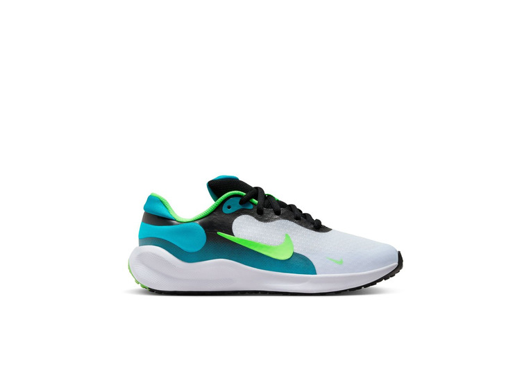 Nike Revolution 7 loopschoen grijs/zwart/aquamarine/green strike KIDS