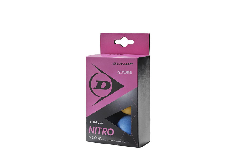 Dunlop 40+ nitro glow tafeltennisballen - 6 pack