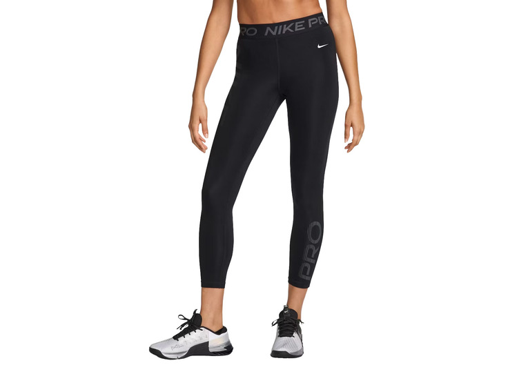 Nike Dri-FIT Pro mid-rise 7/8 graphic tight zwart dames