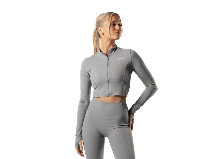 Aesthetic Wolf LuxForm Zip Crop Jacket zwart dames