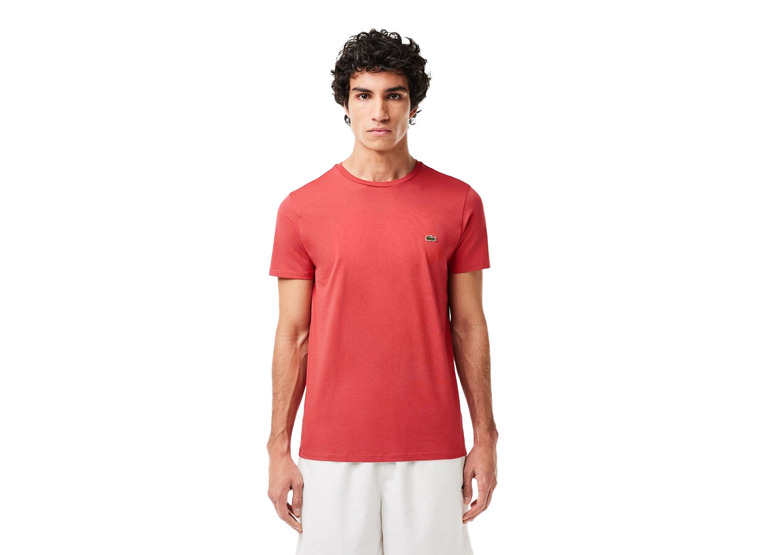 Lacoste T-shirt met ronde hals roze heren