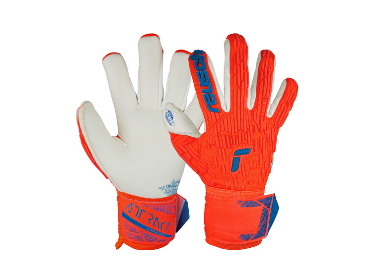 Reusch Attrakt Gold x freegel keepershandschoen hyper oranje/blauw heren