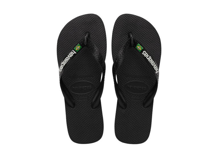 Havaianas Brasil logo teenslipper zwart unisex