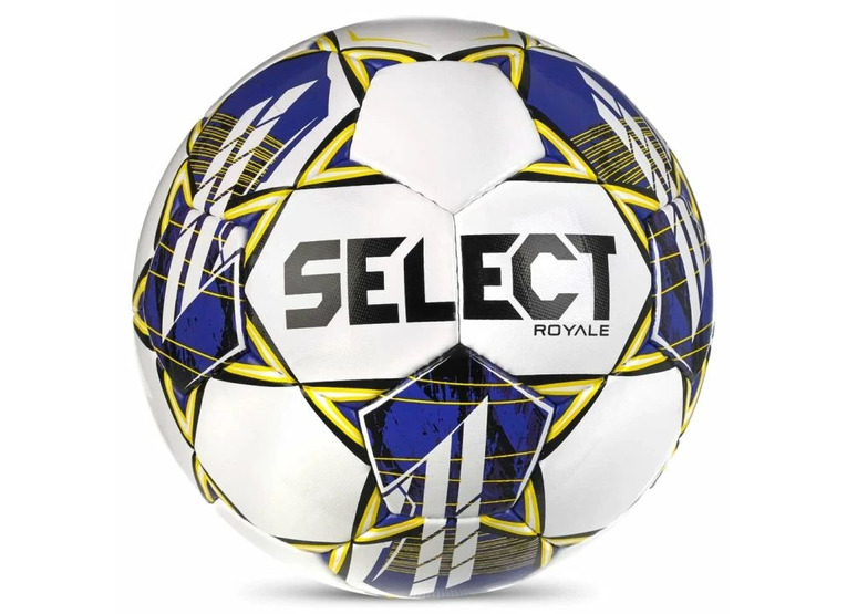 Select Royale voetbal wit/blauw/geel maat 5