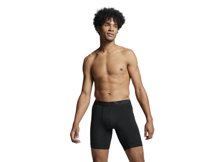 Puma Sport microfiber long boxer zwart 2-pack heren