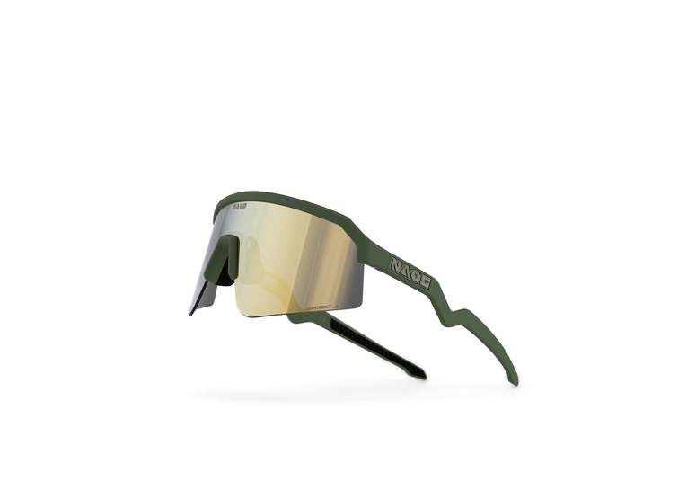 Naos ZIRIS fietsbril mat groen/bronze gold unisex