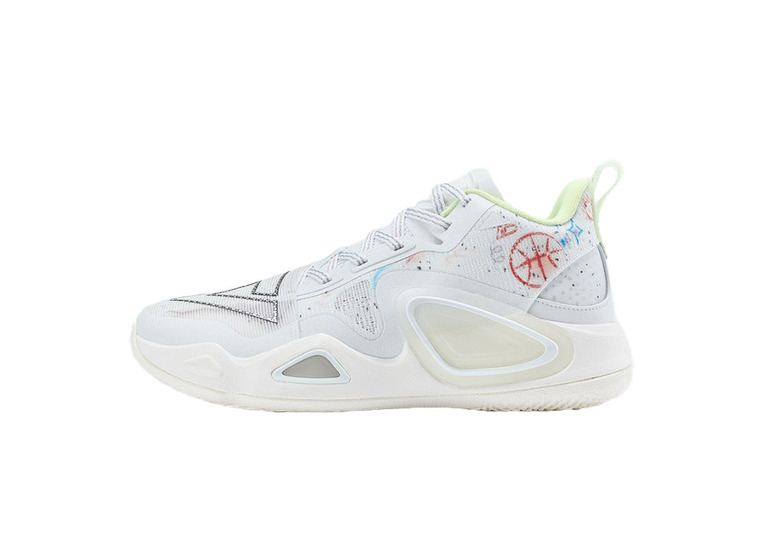 Peak Big traingle 2 basketbalschoen wit