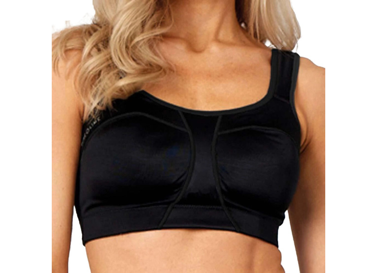 Pure Lime padded athletic sportbeha zwart dames