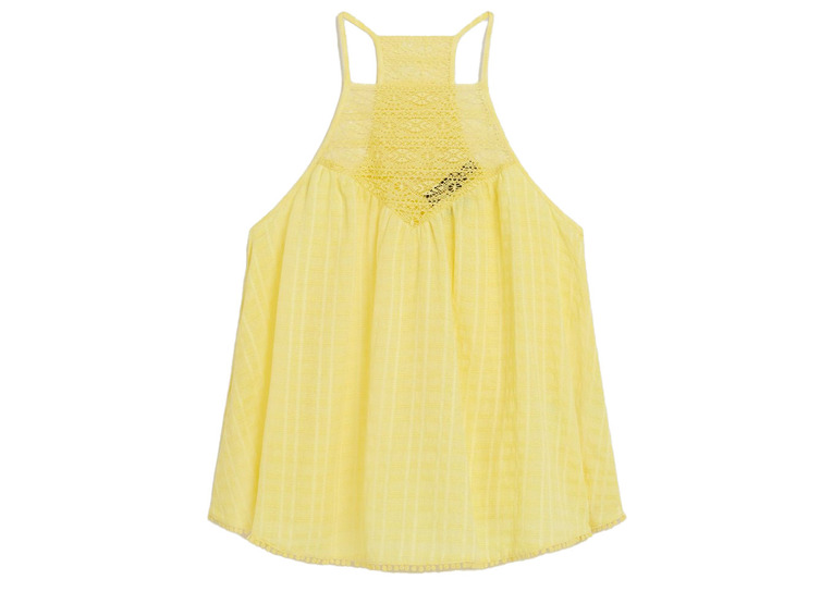 Superdry Cami strandtopje met kant eclipse plae yellow dames