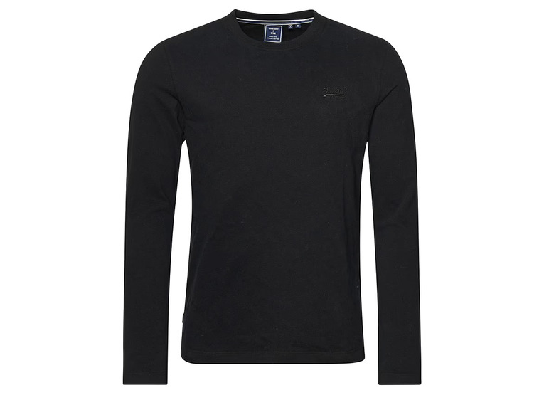 Superdry Vintage logo T-shirt met lange mouwen zwart heren