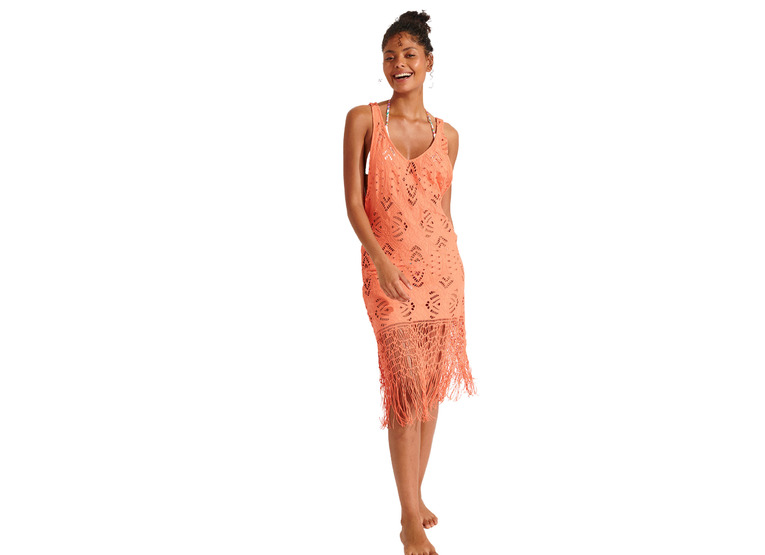 Banana Moon Kinara Somerand jurk abricot dames