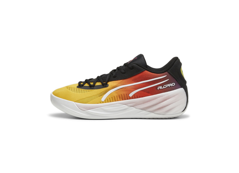 Puma All-Pro Nitro showtime basketbalschoen yellow sizzle/purple glimmer