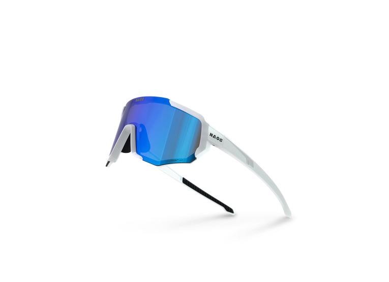 NAOS Vuori fietsbril glanzend wit/blauw unisex