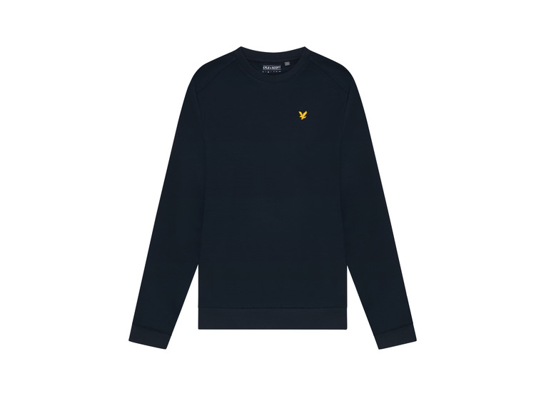 Lyle & Scott crew neck fly fleece sweatshirt dark navy heren