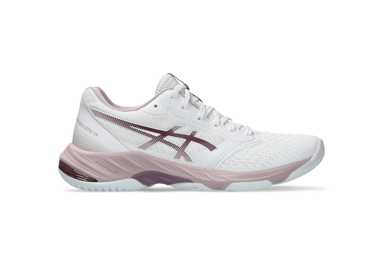 Asics Netburner Ballistic FF 3 volleybalschoen wit/watershed rose dames