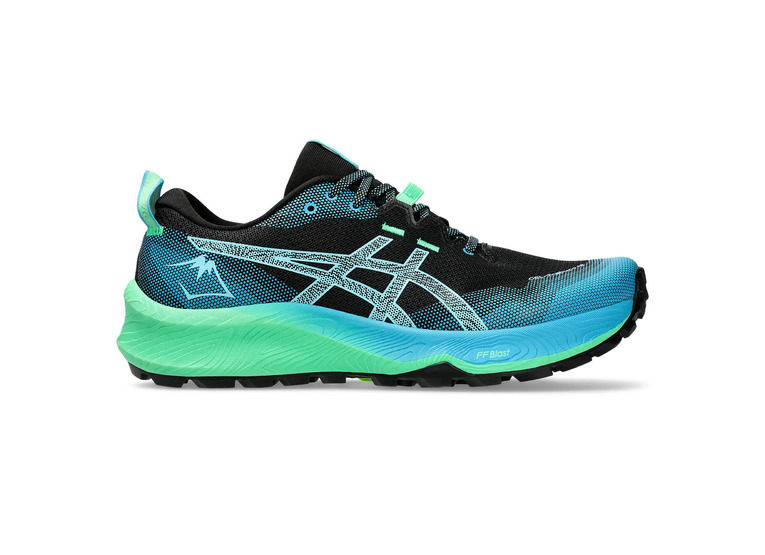 Asics Gel-Trabuco 12 trailrunningschoen zwart/bright cyan heren