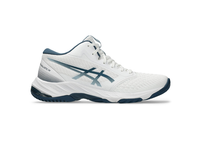 Asics Netburner Ballistic FF MT 3 volleybalschoen wit/vintage indigo heren