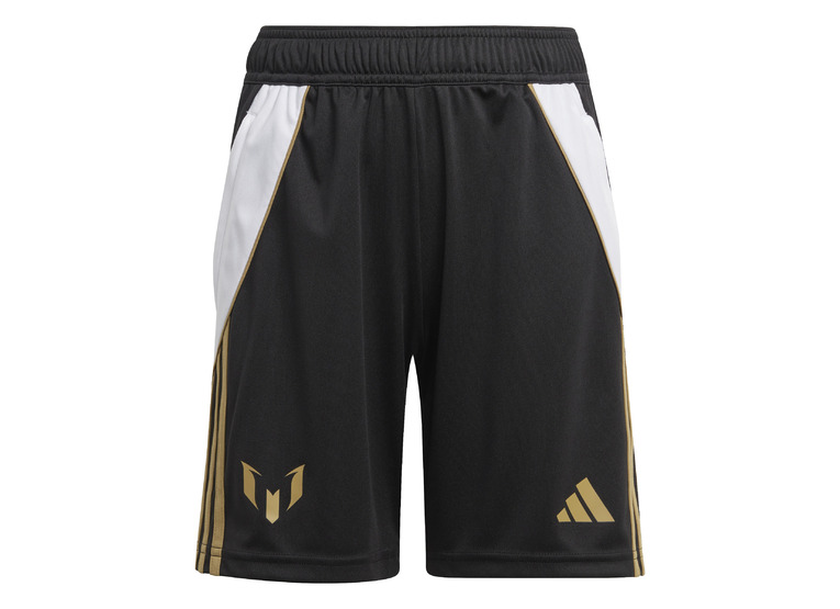 Adidas Messi voetbalshort zwart/wit/goud KIDS