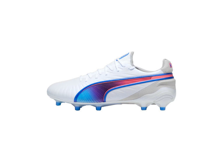 Puma King Ultimate FG/AG voetbalschoen wit/bluemazing/sunset glow