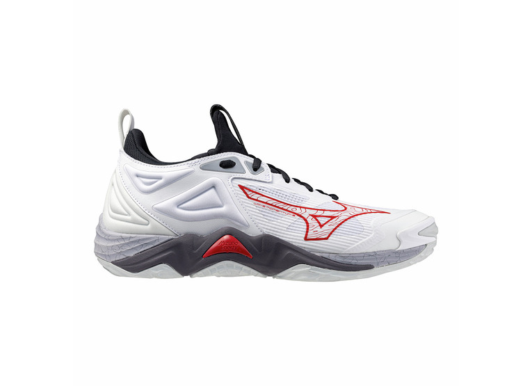 Mizuno Wave Momentum 3 volleybalschoen wit/rood/zwart heren