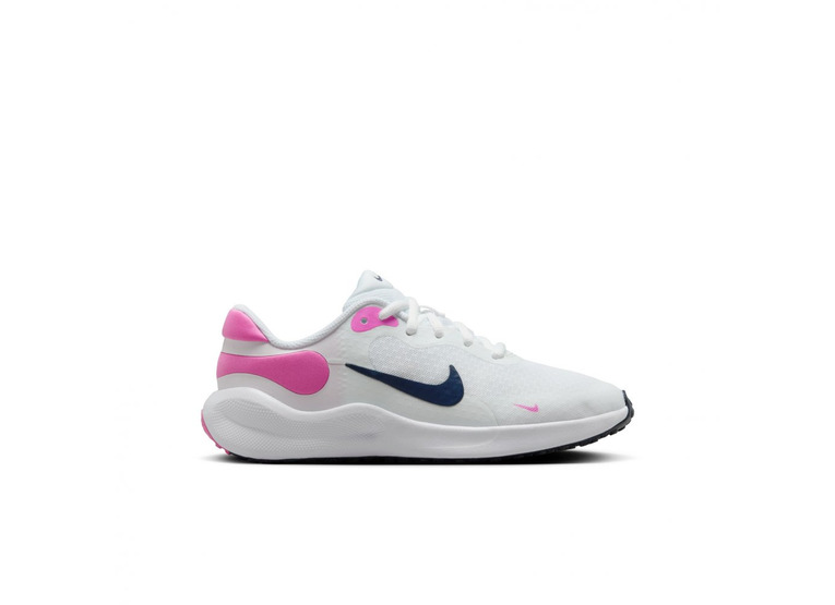 Nike Revolution 7 loopschoen wit/playful pink/navy KIDS